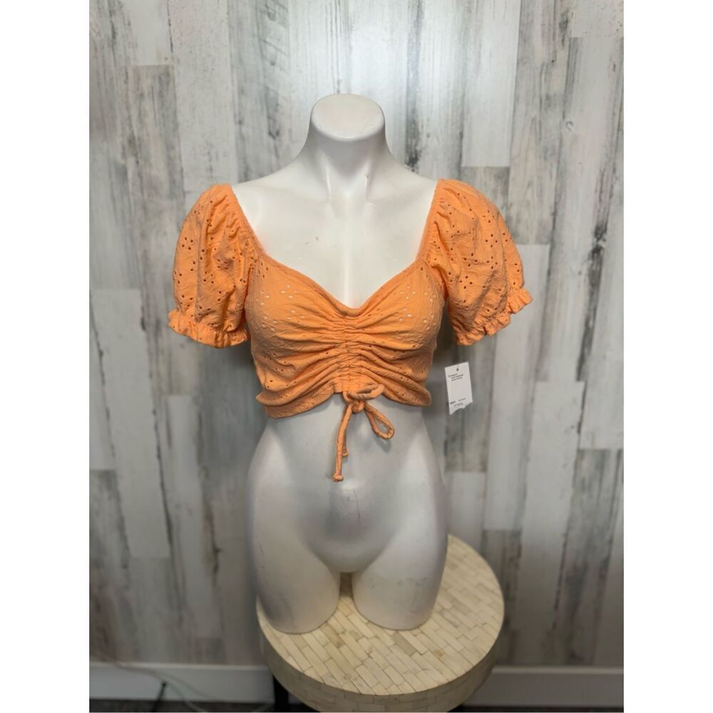 Orange crop top
